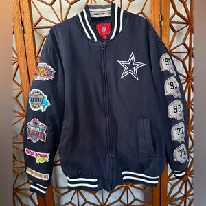 NFL Dallas Cowboys Super Bowl Champions Patches Jacket Sz XL